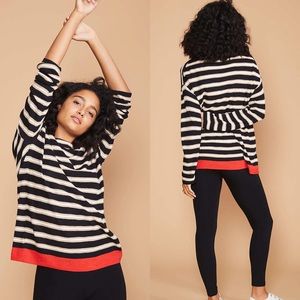 Lou & Grey Stripe Ribbed Tunic Sweater